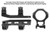 UTG ACCU-SYNC 30MM MEDIUM PROFILE 50MM OFFSET PICATINNY RINGS, Red, UTG- AIR31850