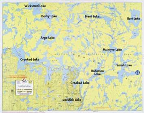 Fisher Map F-17 - Crooked, Darky & Sarah Lake - 689076820639