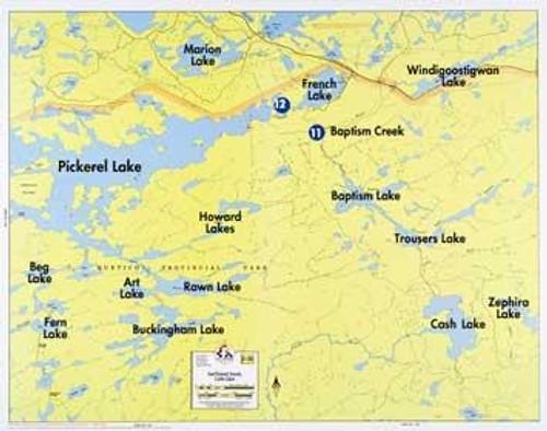 Fisher Map F-30 - East Pickerel, French, & Cache Lake - 689076821933