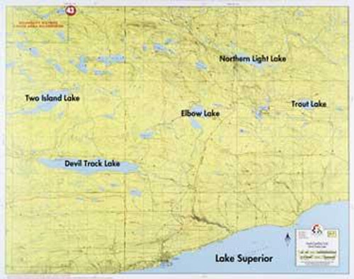 Fisher Map F-7 - South Gunflint, Two Island, Devil Track Lake -