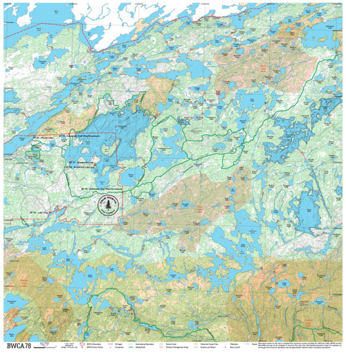 True North Map BWCA 78 - Lake One to Snowbank Lake -