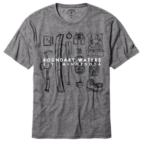 Legacy BW Camp Gear Reclaimed T-Shirt / Graphite - 190136117557