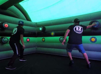 "Battle Dome interactive arena for kids and adults at an event"