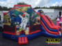 "Interactive Space Camp Combo Bounce House with space camp decorations and bounce area"
