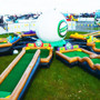 "9-hole inflatable mini golf course for kids and adults"