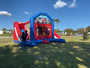 Funhouse Inflatable bounce house with slides, jumps, and obstacles — great for kids’ parties, school events, and community festivals.