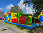 Double Dual Run Obstacle inflatable course — a side-by-side race setup perfect for competitions, birthday parties, and team-building events.