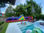 35ft Obstacle Challenge inflatable course for rent — a high-energy adventure with climbing walls, tunnels, and slides, ideal for school events and festivals.