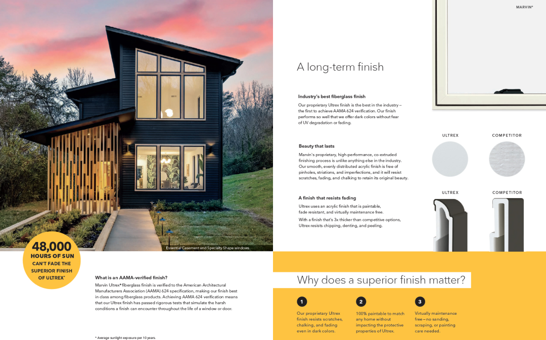 Excerpt of page 6 from the Marvin Ultrex® Brochure