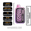 Grape Blow Pop OMINA BAR X LALA BAR 40K Disposable Vape Specifications