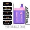 Sakura Grape Kadobar BR5000 Disposable Vape Specifications