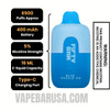 Blue Razzle Ice Fifty Bar Disposable Vape 6500 Puffs Specifications