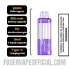 Grape Slush Foger Switch Pro 30K Disposable Pod Specifications