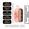 White Peach Geek Bar Pulse 2 Hubba Edition Disposable Vape Specifications
