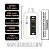 Pina Colada Cyclone Gust Pro 20K Zero Nicotine Disposable Vape Specifications