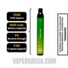 Green Gummy Esco Bar 2500 Puffs Disposable Vape Specifications