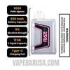 Strawberry Ice RAZ TN9000 Disposable Vape Specifications