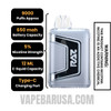Citronade RAZ TN9000 Disposable Vape Specifications