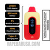 Lava Blast Hidden Hills X Fifty Bar 20K Vape Specifications