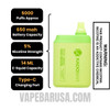Fuji Melon Freeze Kado Bar BR5000 Disposable Vape Specifications