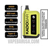 Sour Watermelon Peach Kado Bar Rizz 25000 Disposable Vape Specifcations