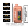 Sour Peachy O's OXBAR Ice-Nic Control Disposable Vape Specifications