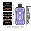 Blue Razz Ice VIHO Supercharge Zero nicotine Disposable Vape Specifcations