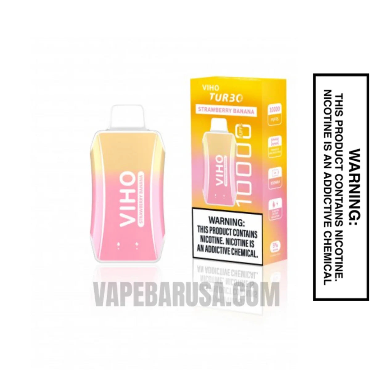 Strawberry Banana VIHO Turbo Vape 10000 Puffs With Package Box