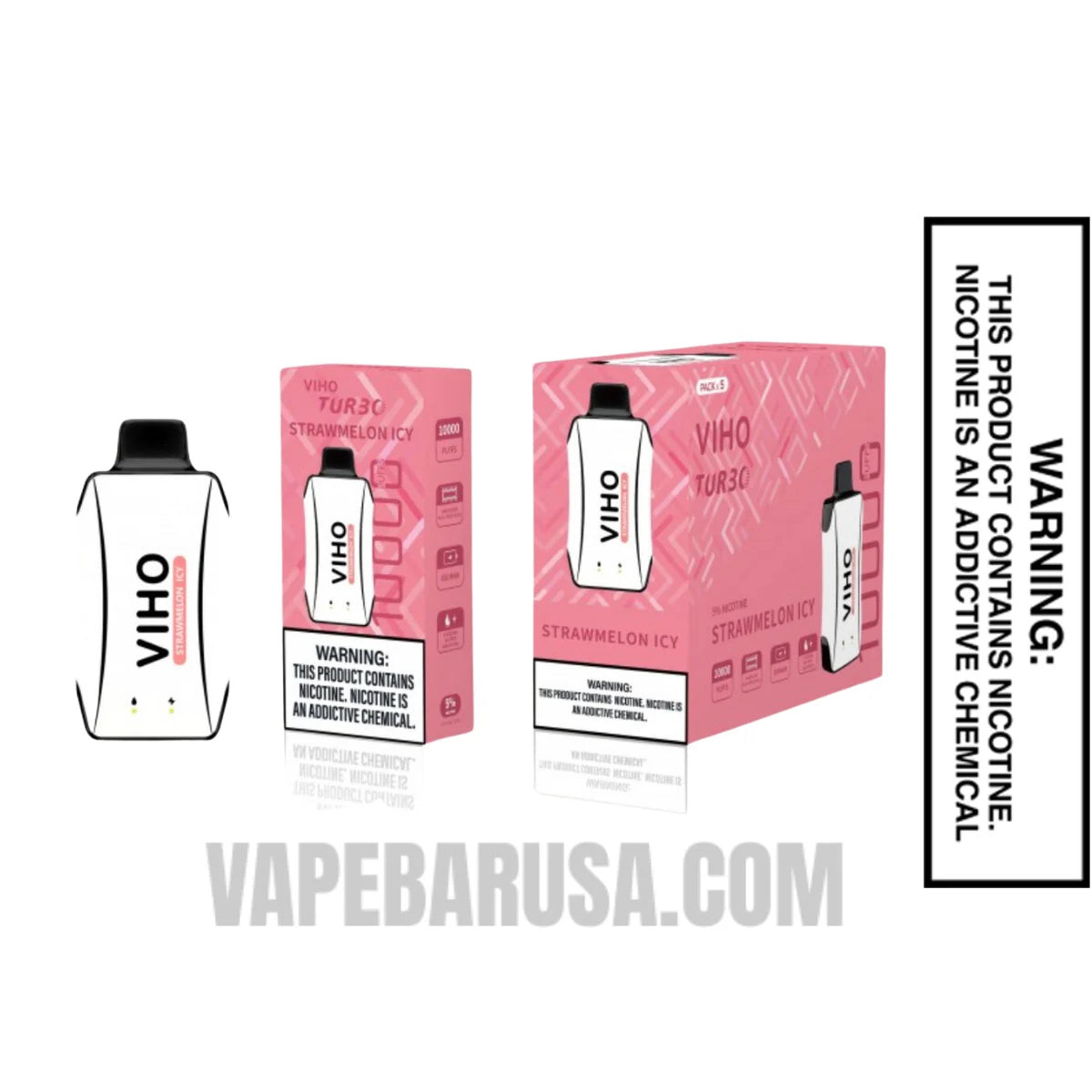 Strawmelon Icy VIHO Turbo Vape 10000 Puffs With  Bundle Pack