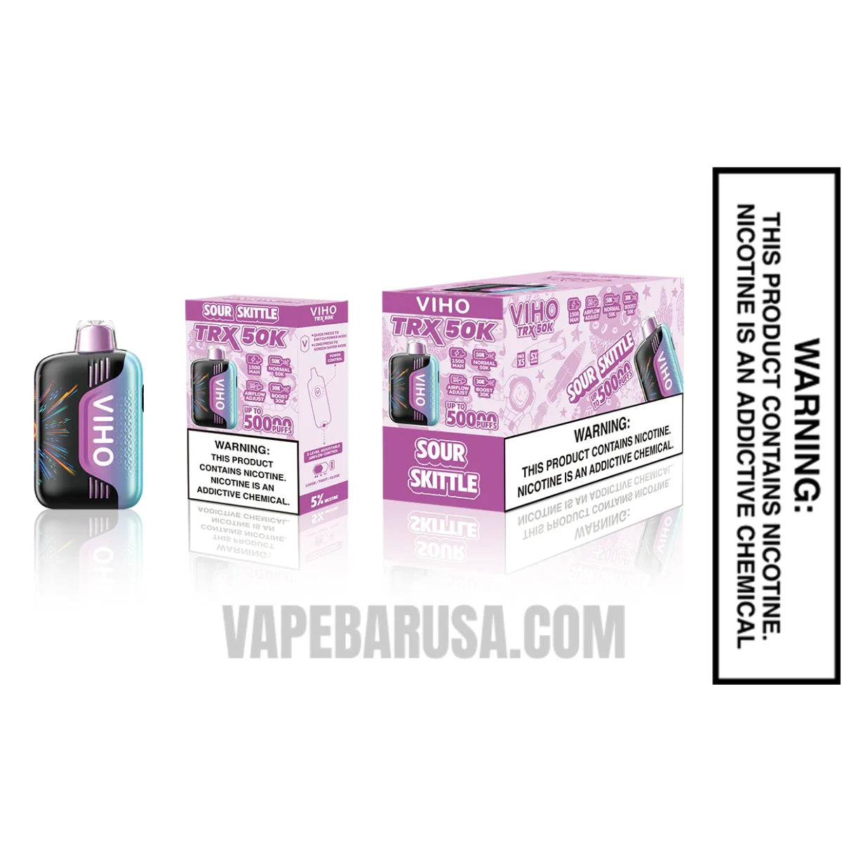 Sour Skittles VIHO TRX 50K Disposable Vape With Bundle Pack