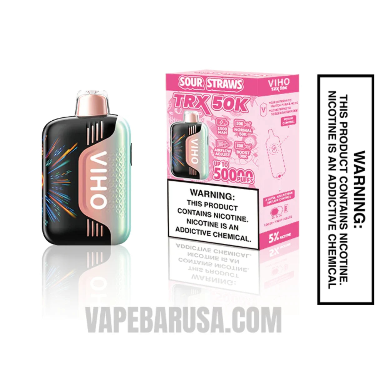 Sour Straws VIHO TRX 50K Disposable Vape With Package Box