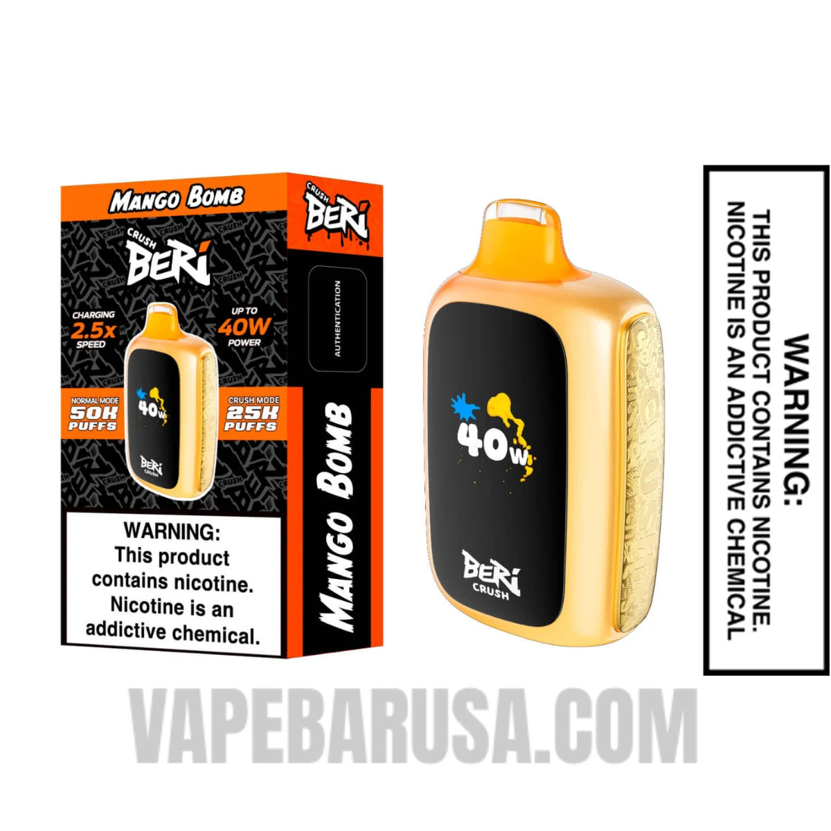 Mango Bomb Beri Crush 50K Disposable Vape with Package Box