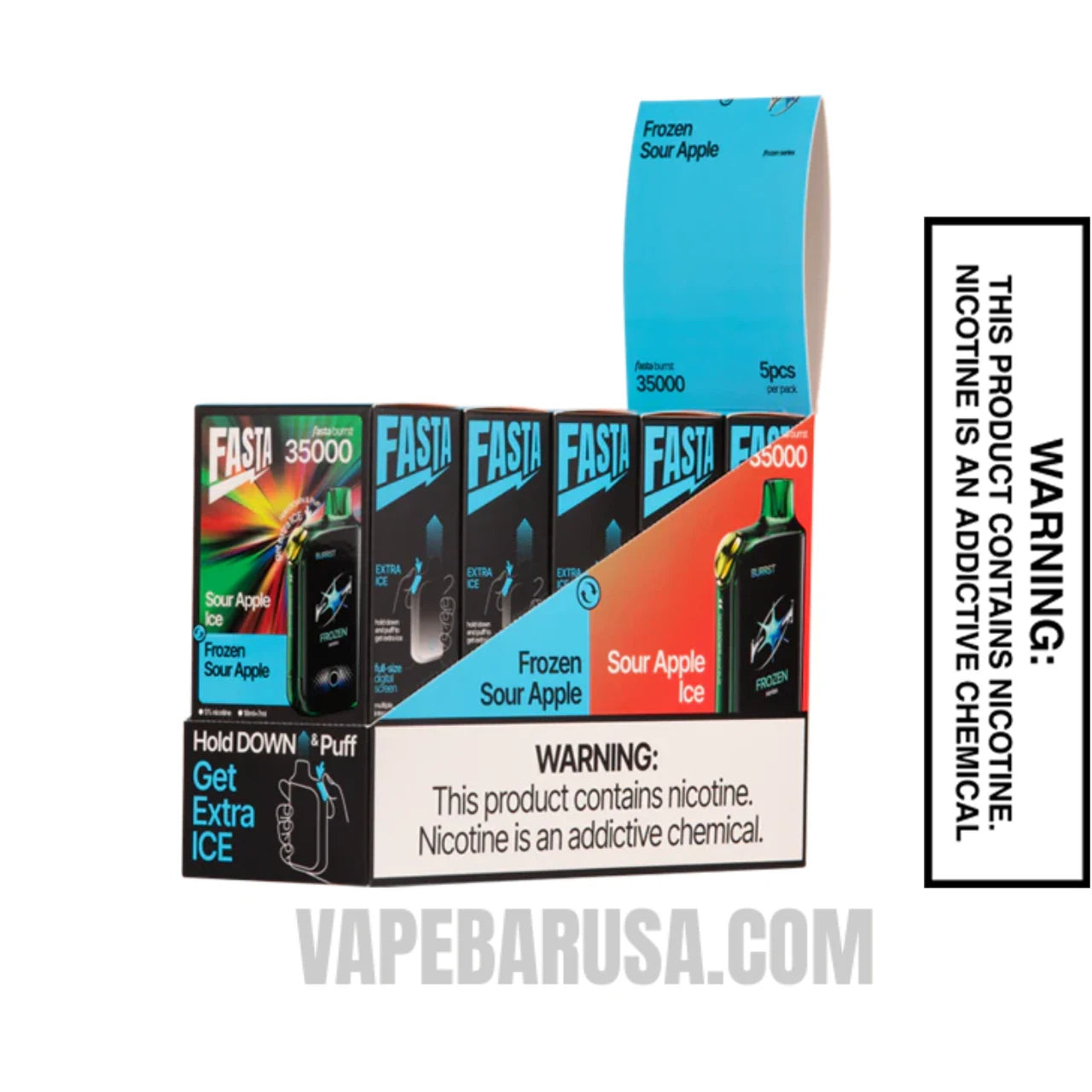 Sour Apple Ice / Frozen Sour Apple Fasta Burrst 35000 With Bundle Pack