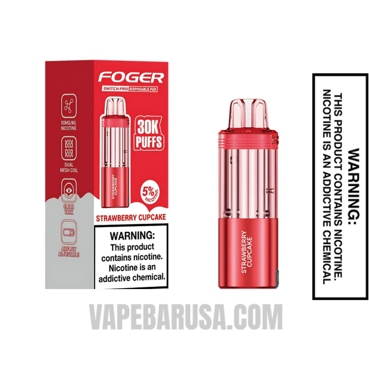 Strawberry Cupcake Foger Switch Pro Disposable Pod