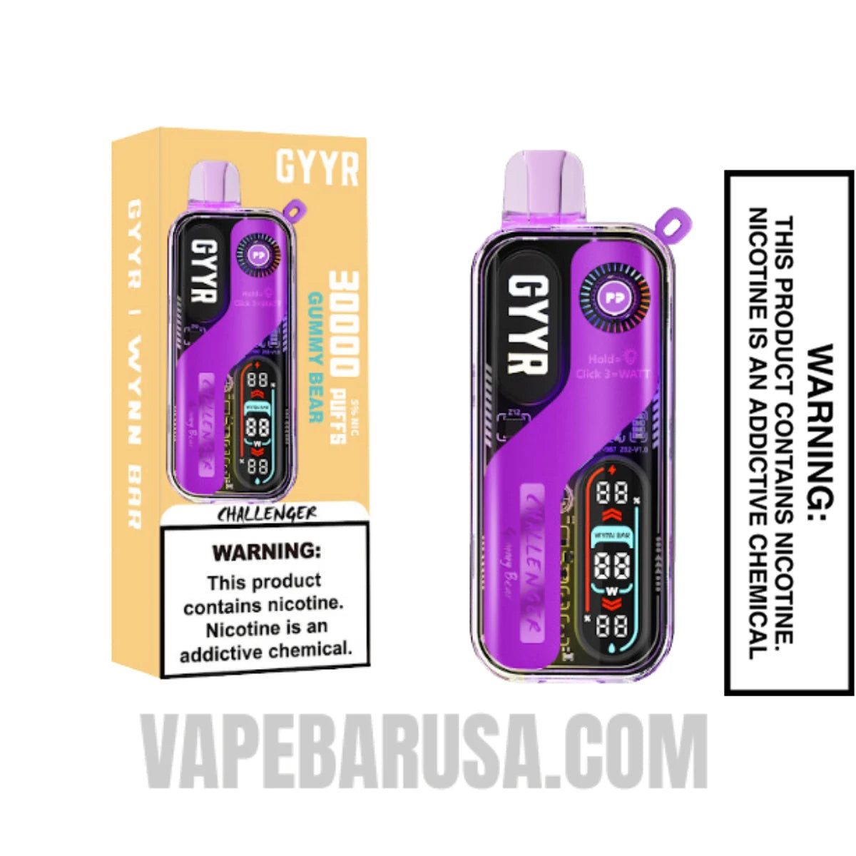 Gummy Bear GYYR X Wynn Bar Challenger 30K Vape with Package Box