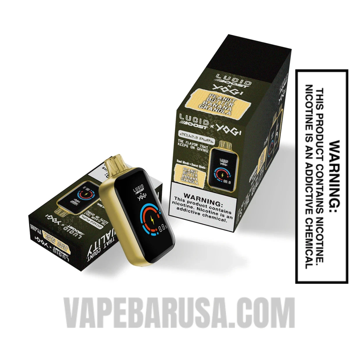 Peanut Butter Banana Granola Lucid Boost X Yogi 20123 Disposable Vape With Bundle Pack