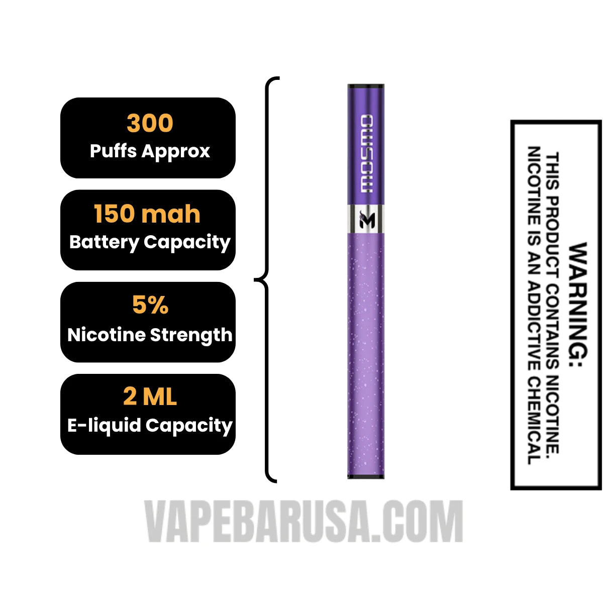 Blueberry Raspberry MOSMO Stik Disposable Specifcations