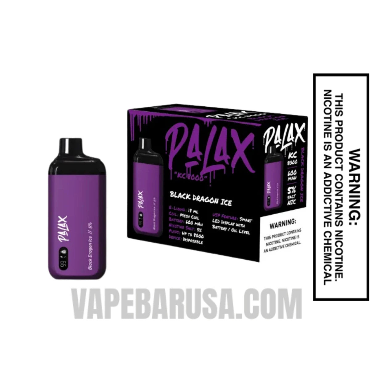 Black Dragon Ice Palax KC8000 Vape With Bundle Pack With Bundle Pack