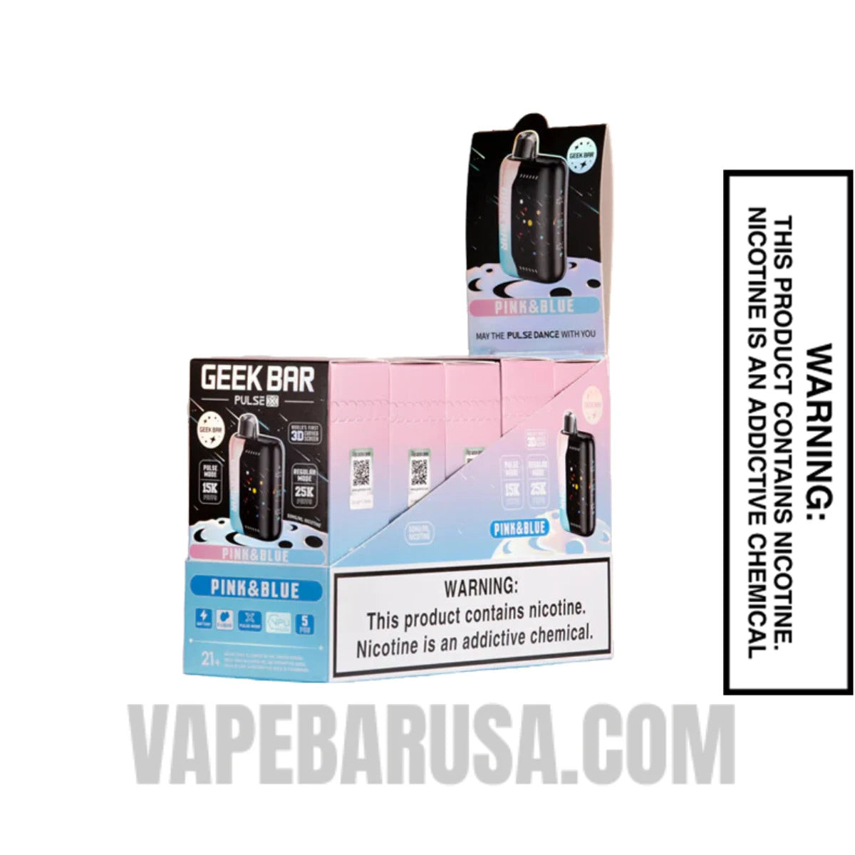 Pink & Blue Geek Bar Pulse X 25K Vape with BundlePack