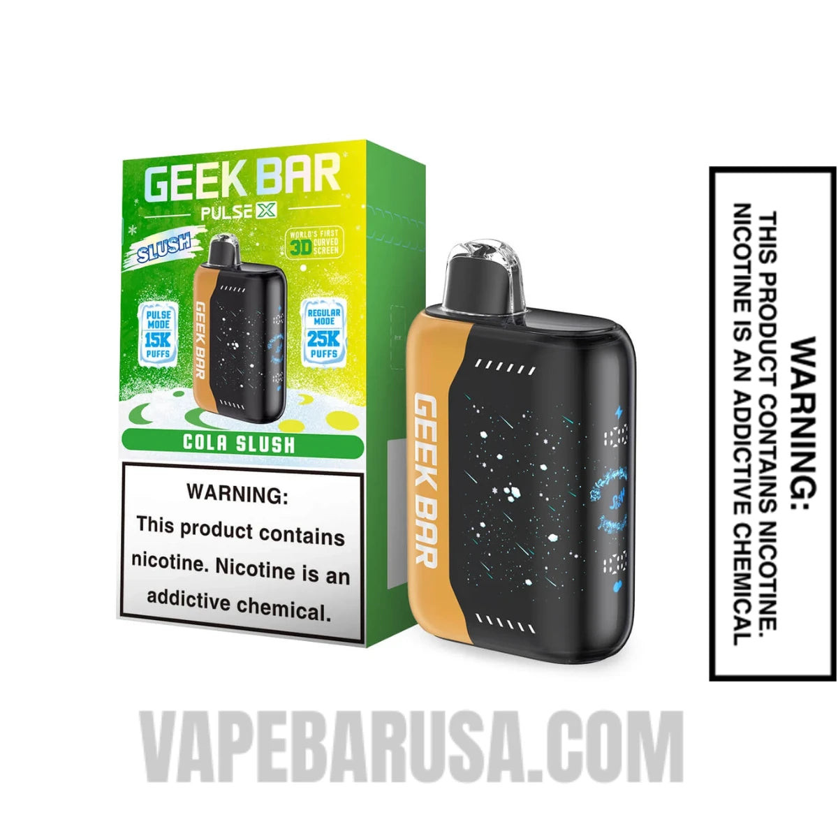 Cola Slush Geek Bar Pulse X Slush Edition Vape with Package Box