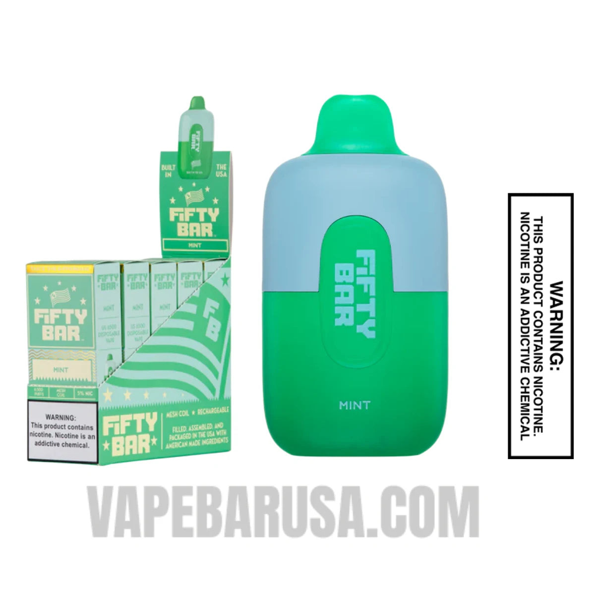 Mint Fifty Bar Disposable Vape 6500 Puffs With Bundle Pack