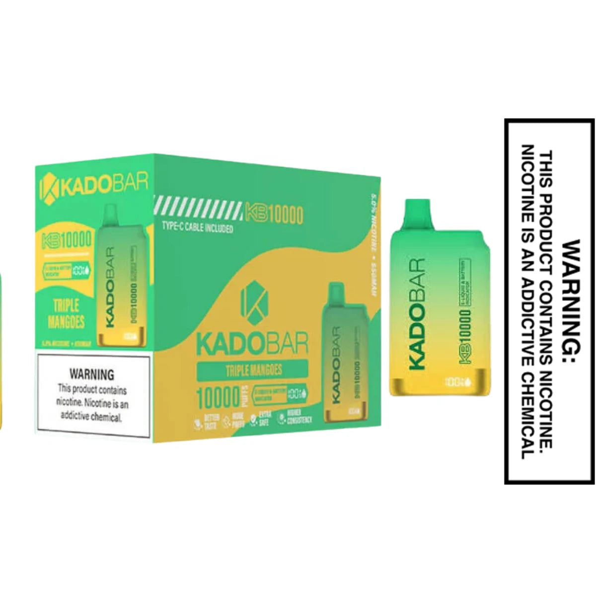 Triple Mangoes Kado Bar KB10000 Disposable Vape With Bundle Pack