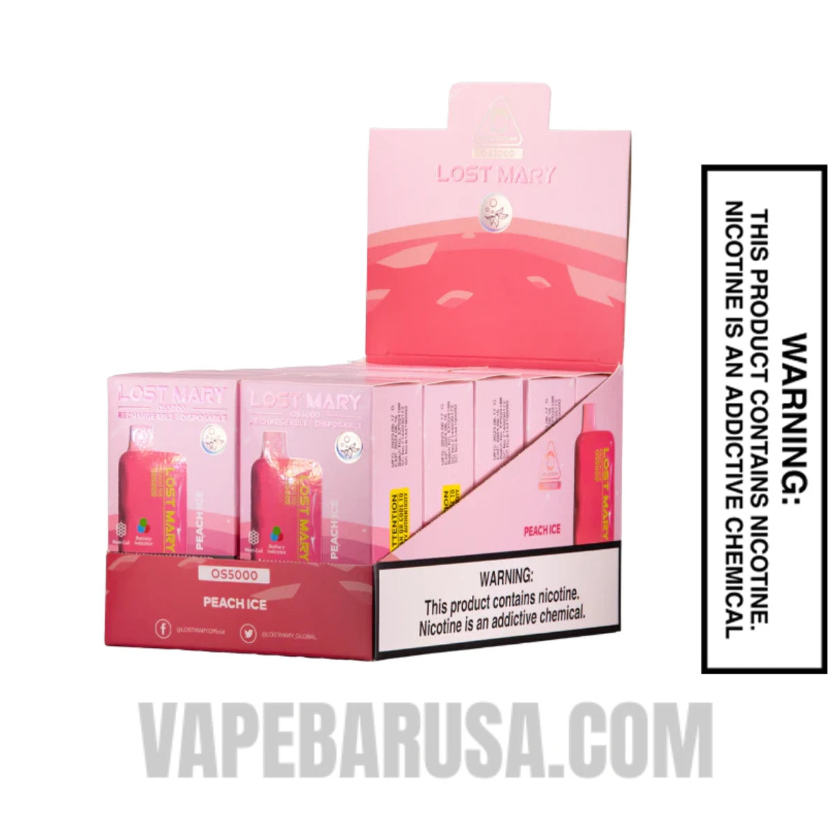 Juicy Peach Lost Mary OS5000 Vape With Bundle Pack