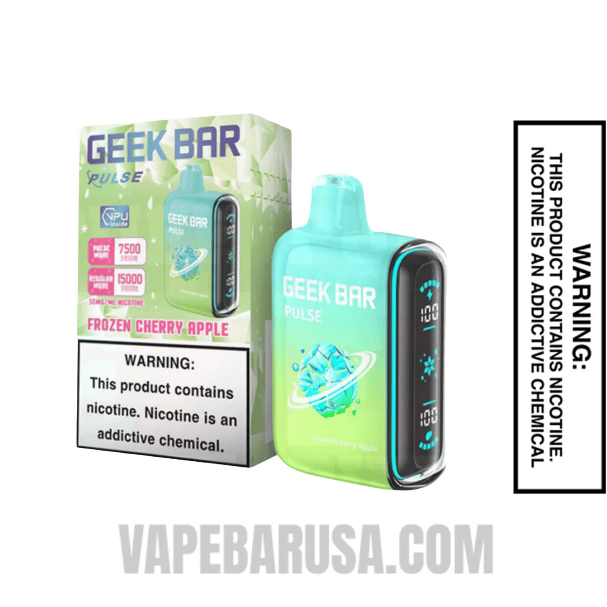 Cherry Apple Geek Bar Pulse Frozen Edition Vape With Package Box
