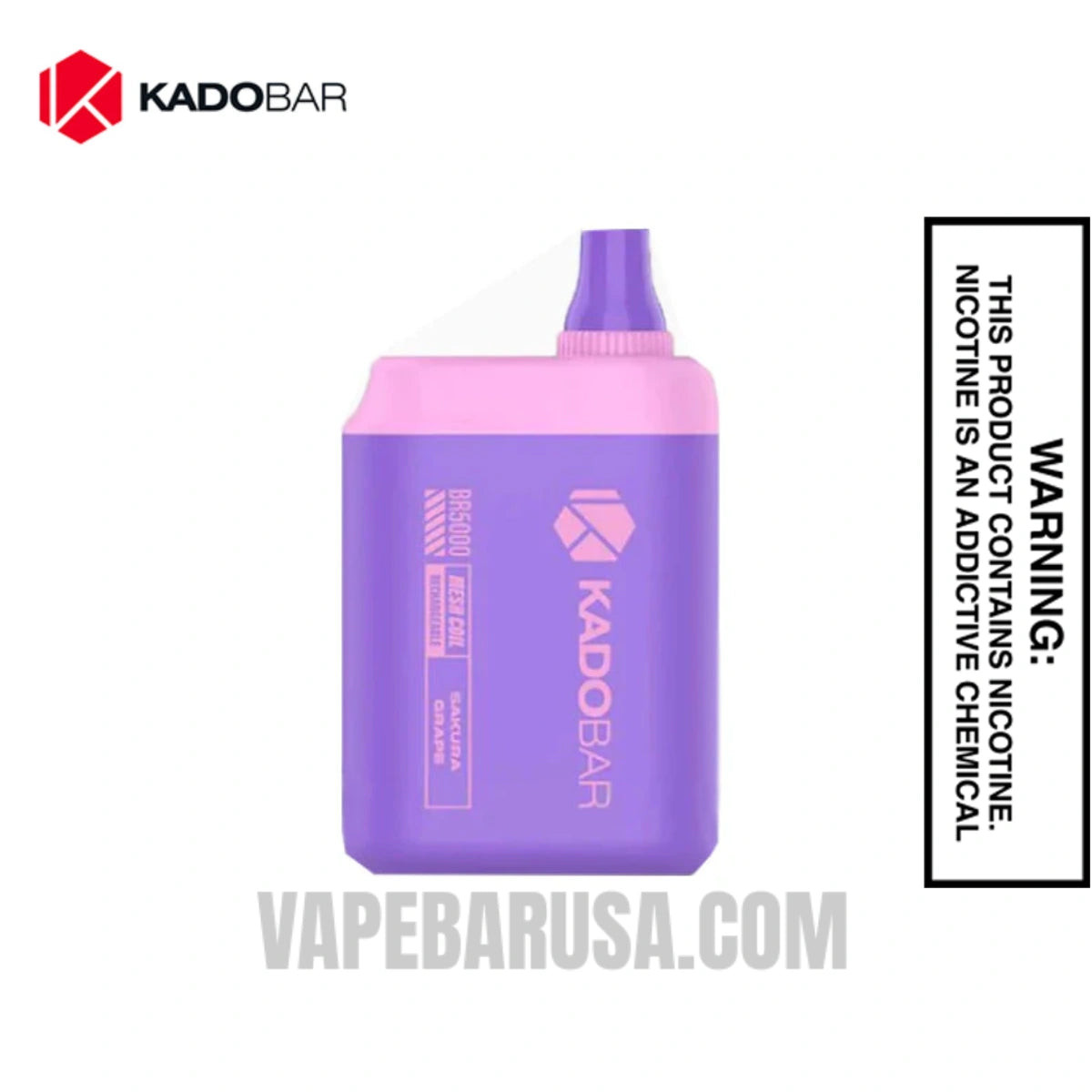 Sakura Grape Kado Bar BR5000 Zero Nicotine Disposable Vape