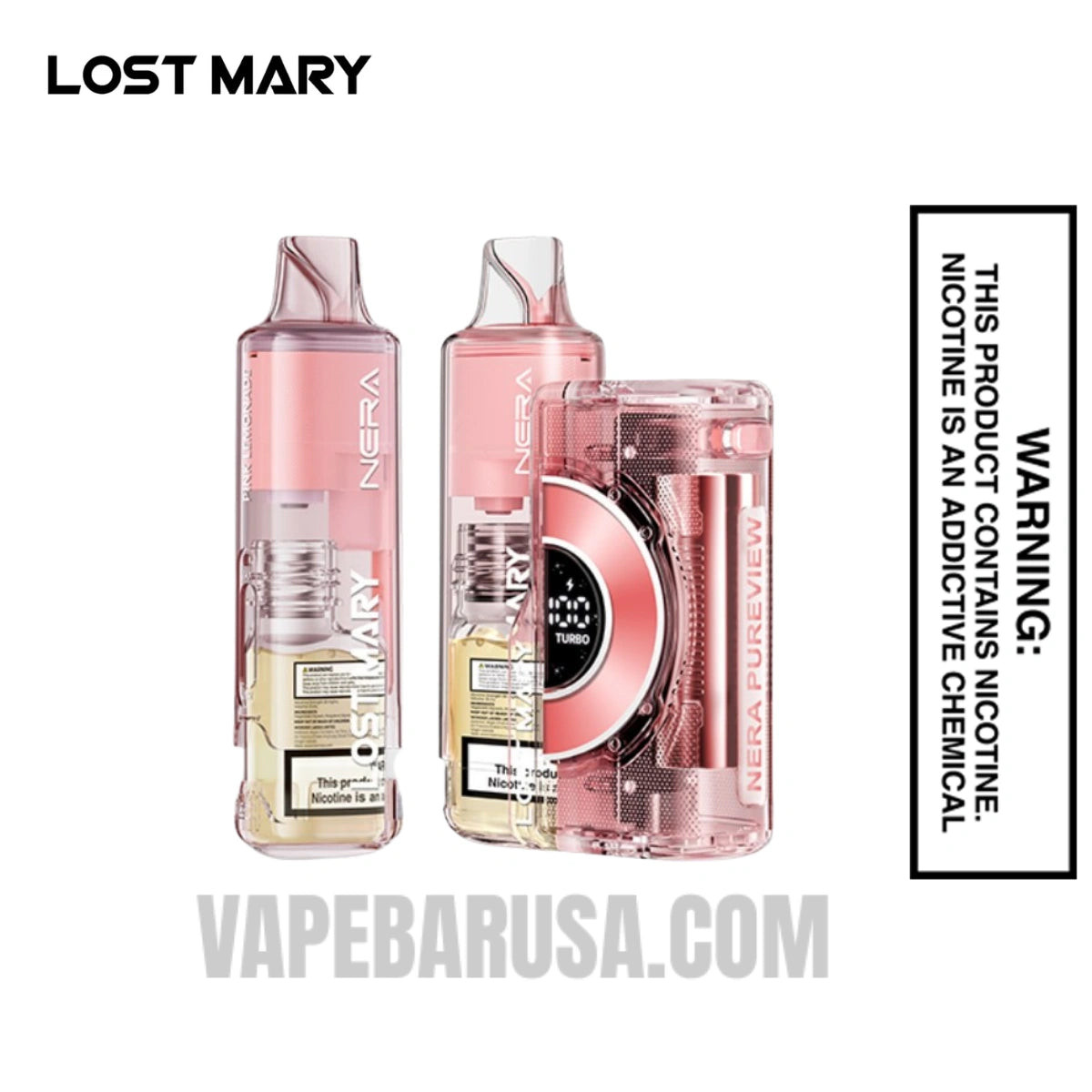 Pink Lemonade Lost Mary Nera Pureview 40K Vape Kit