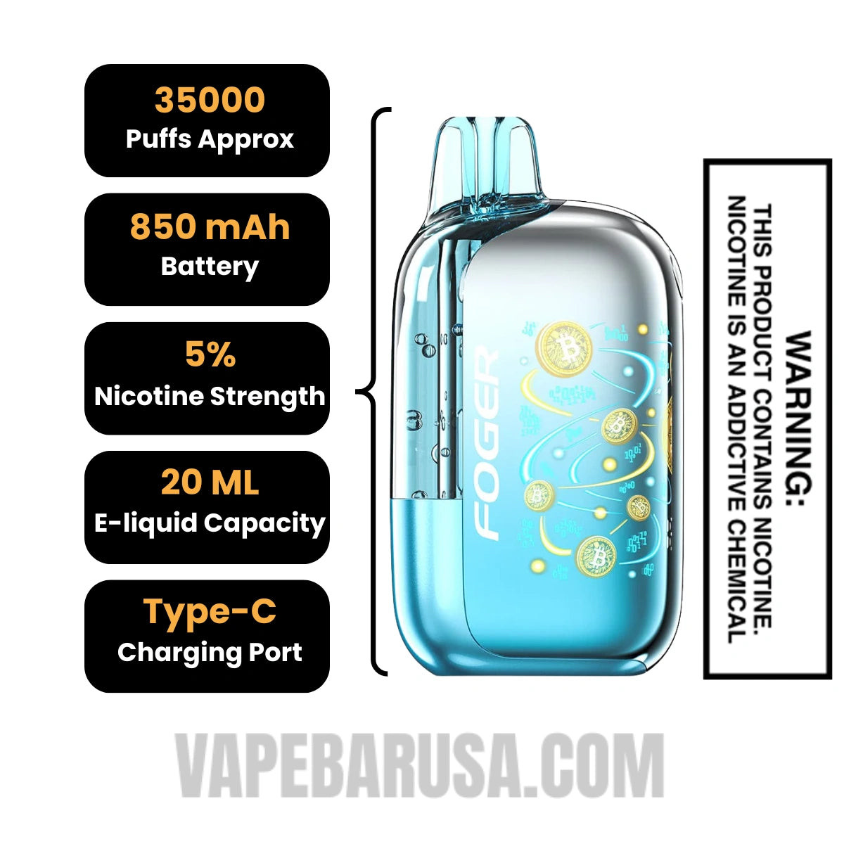 Summer Mist Foger Bit 35K Disposable Vape specification
