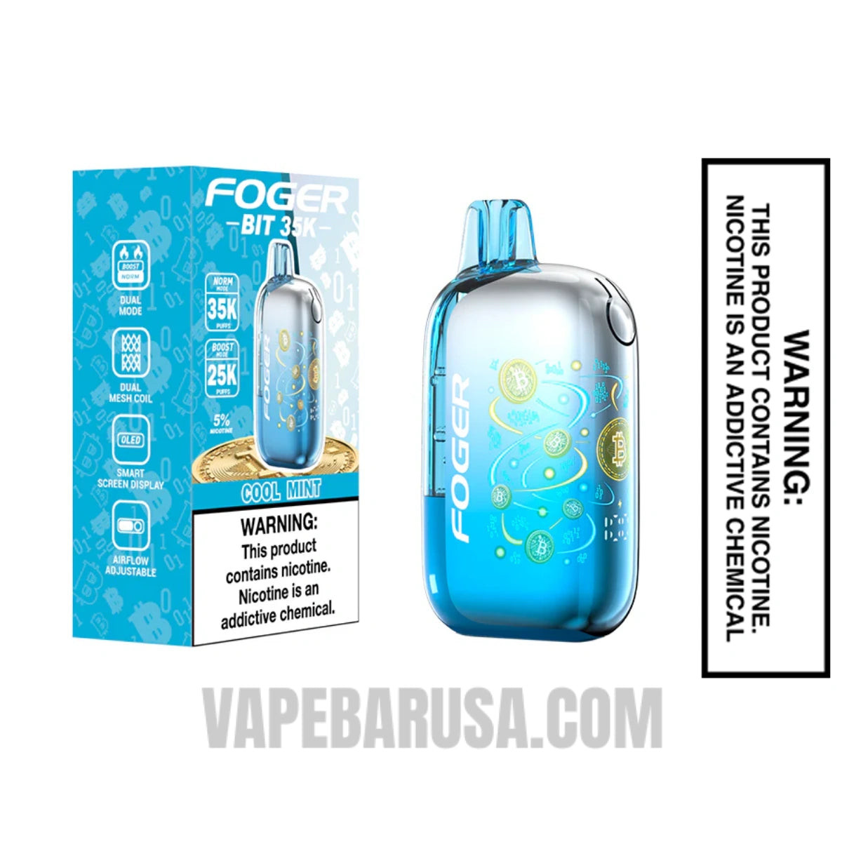 Cool Mint Foger Bit 35K Disposable Vape With Package Box
