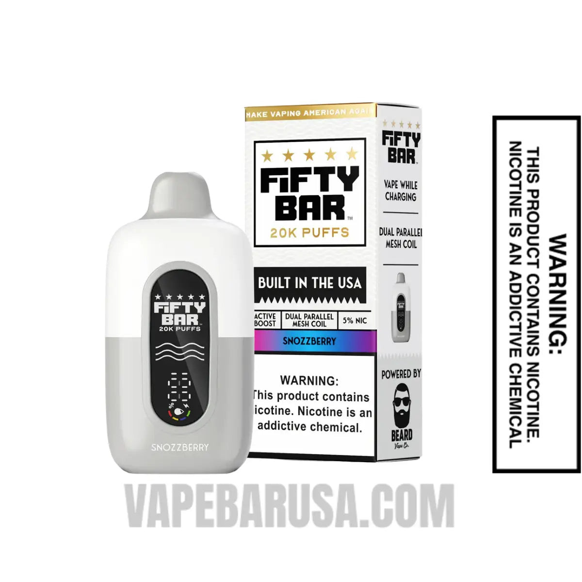 Snozzberry Fifty Bar 20K Disposable Vape With Package Box