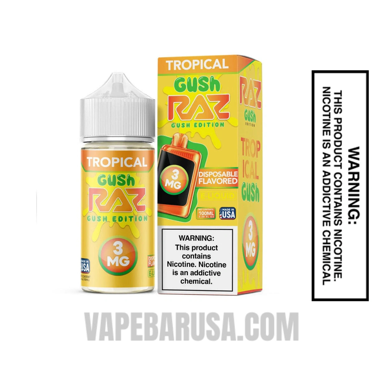 Tropical Gush RAZ Vape Juice 100 ML With Package Box